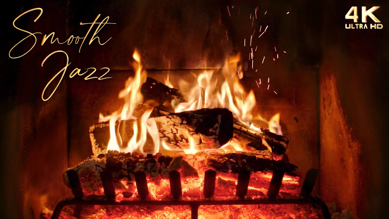 🔥 Smooth Jazz Music & Crackling Fireplace Ambience ⏐No.2⏐ Romantic Smooth Jazz Fireplace