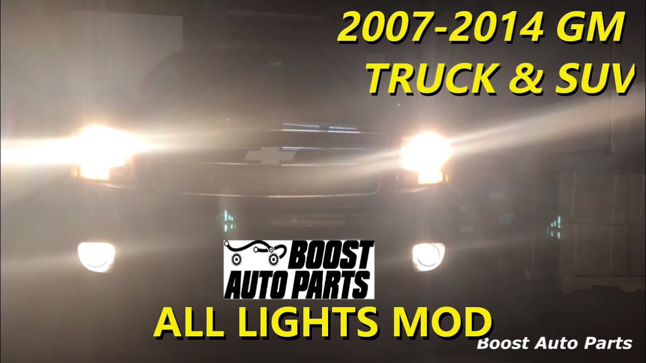 Fog Lights on with High Beams (All Lights Mod) 2007-2014 Silverado Sierra Tahoe Yukon NNBS