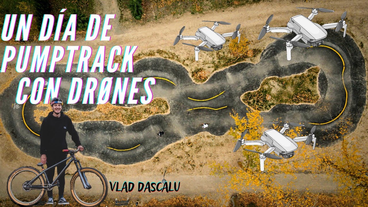 PUMPTRACK DRONES Y HUMO DE COLORES CON EL PILOTO DE RED BULL VLAD DASCALU 🔴🔵⚪️🟡