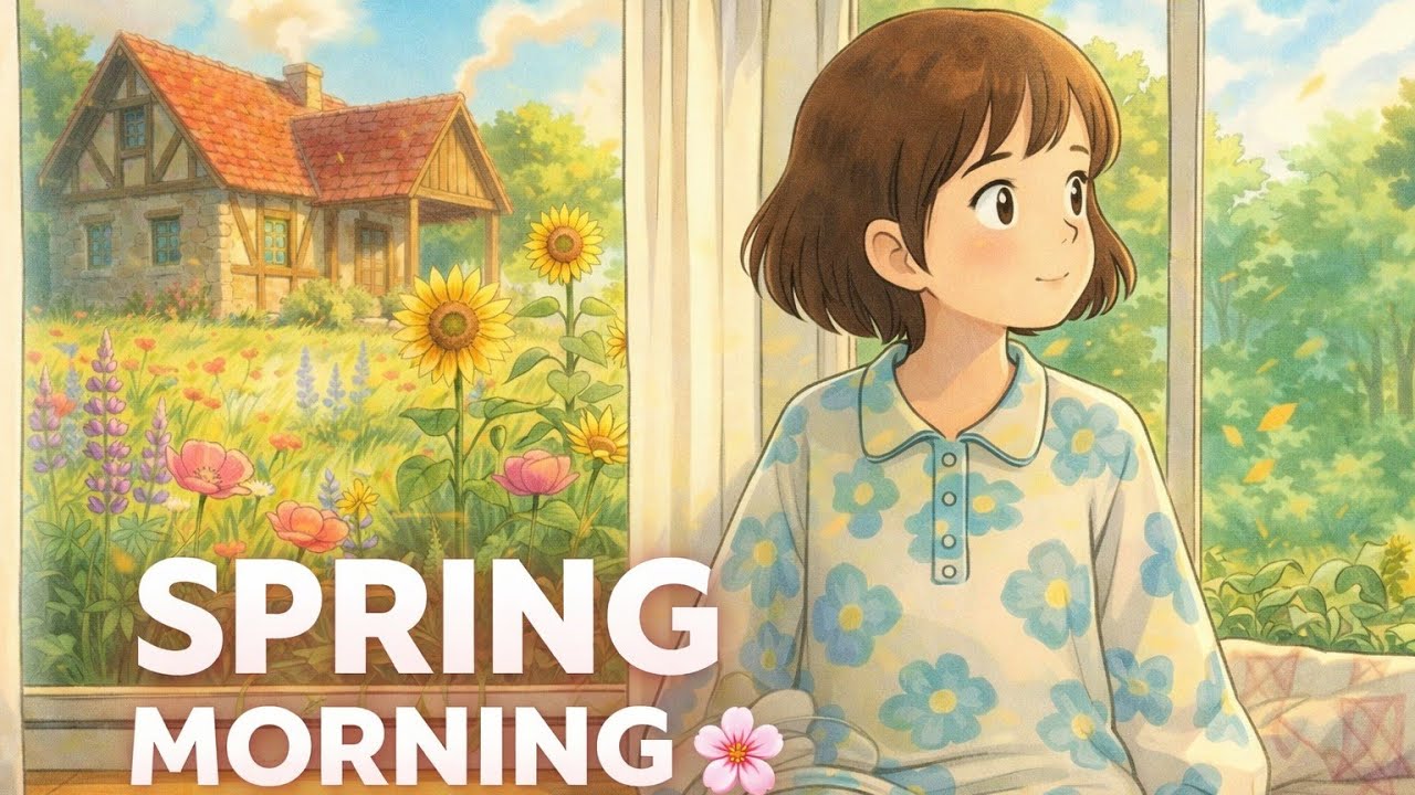 Peaceful Spring Morning Routine 🌸 | Cozy Ghibli-Style Countryside Animation
