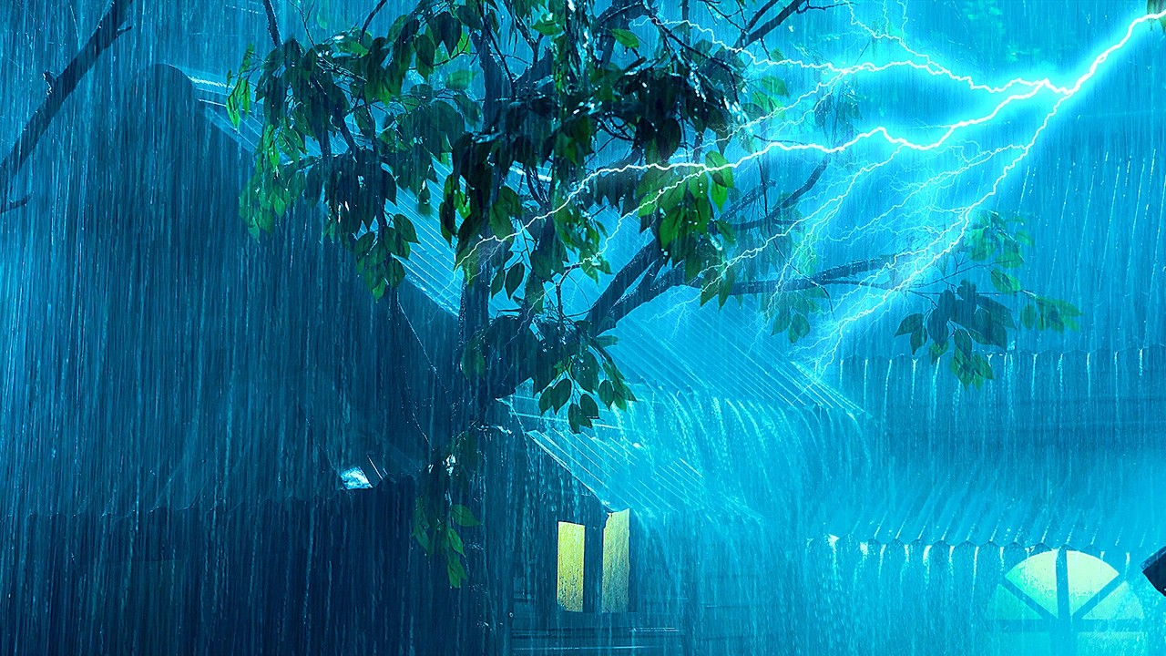 Sleep Instantly with Heavy Rainstorm & Thunder Sounds - Heavy rain sounds for Sleeping, Relaxing