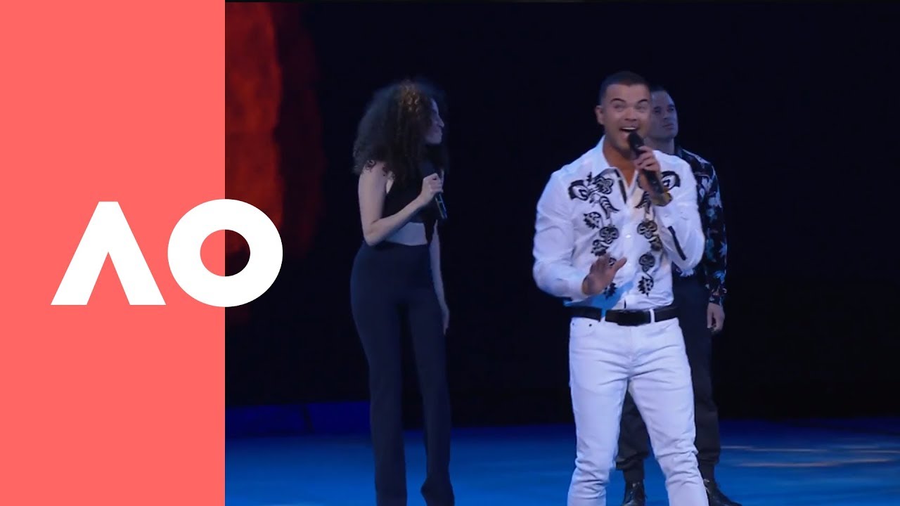 Guy Sebastian performs at the men's final | Australian Open 2019