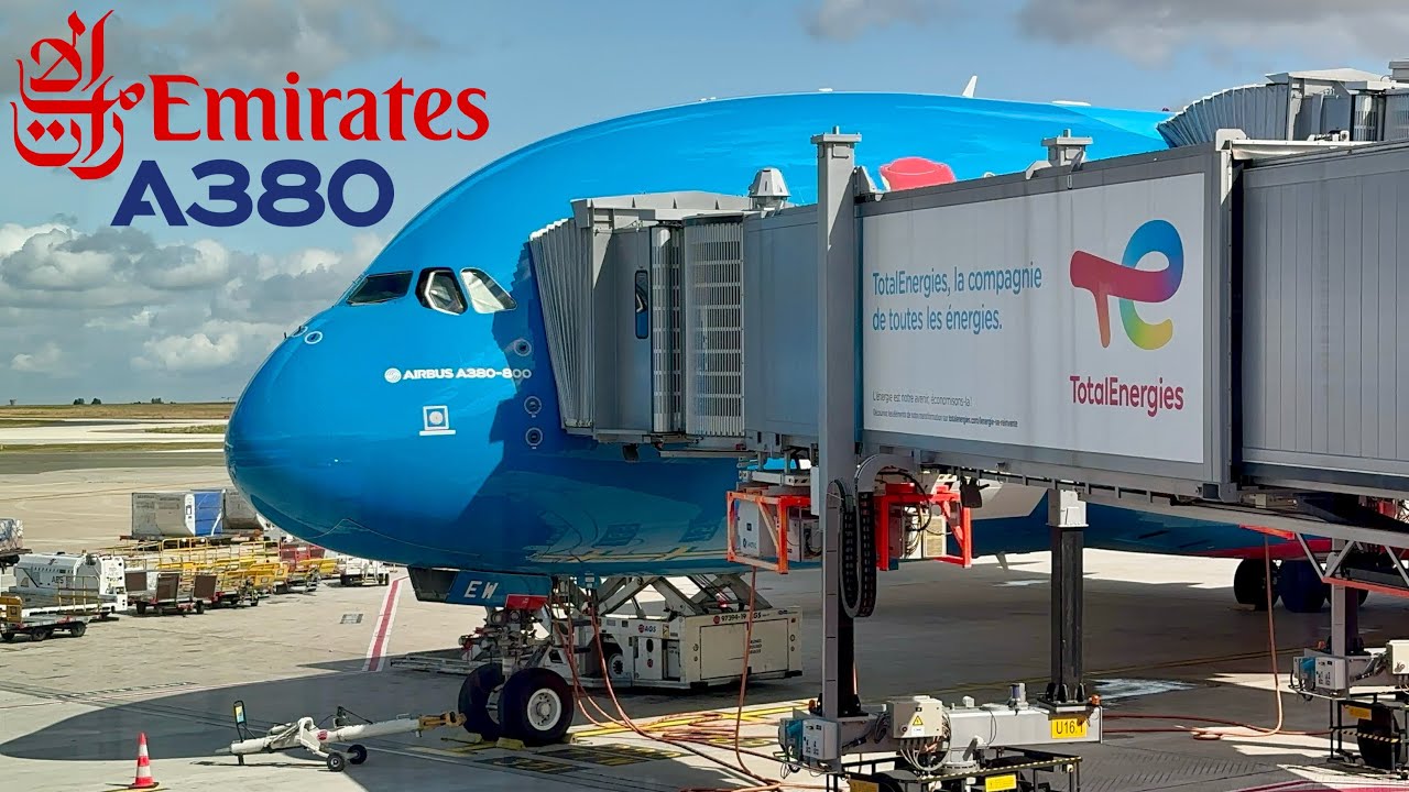 4K BLUE A380! Emirates Economy Class 🇫🇷 Paris CDG - Dubai DXB 🇦🇪 [FULL FLIGHT REPORT]