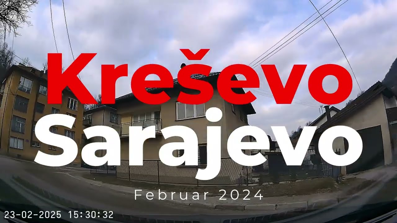 Поездка: Крешево - Киселяк - Сараево #февраль #2025 #dashcam #visitbosnia #visitsarajevo #bih