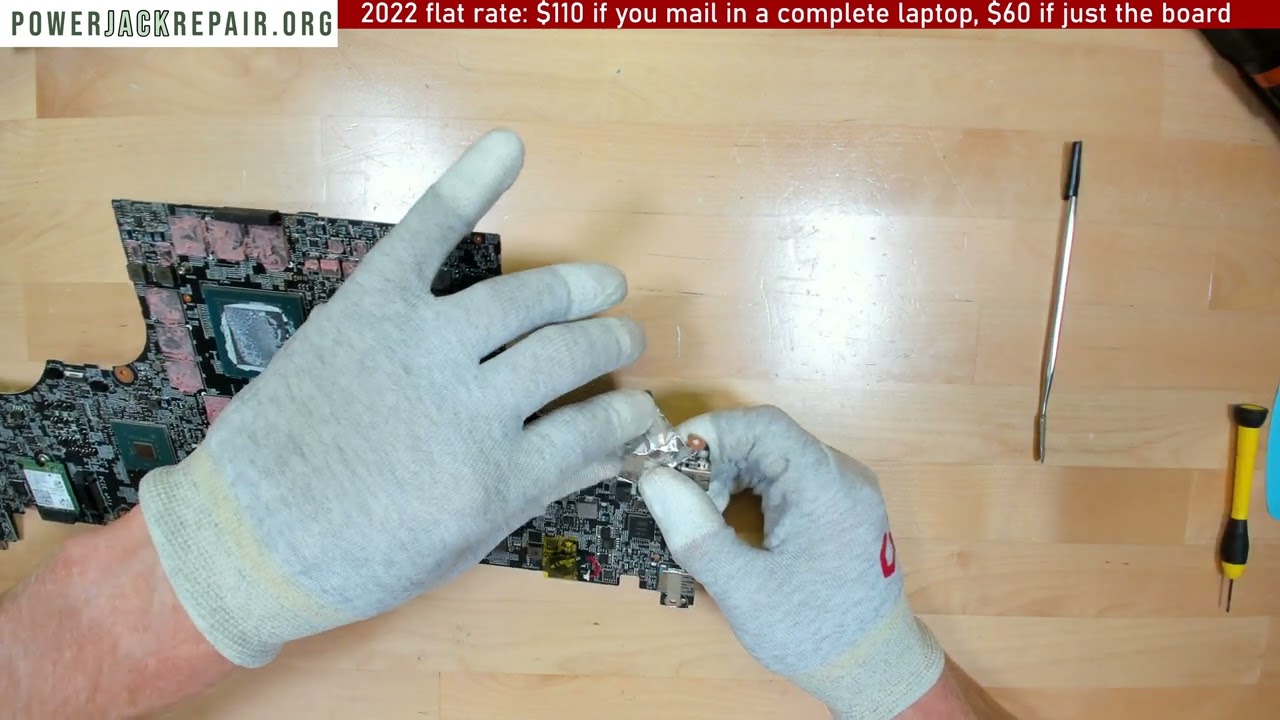 How to fix repair a broken power jack on MSI GS66 Stealth 10FS laptop charge port power jack