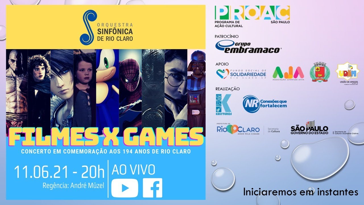 FILMES x GAMES - Concerto em Comemoração aos 194 anos de Rio Claro