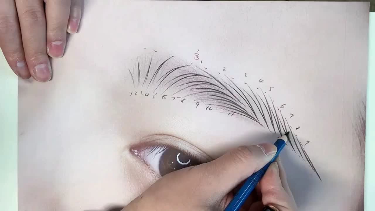 0基础学纹绣，野生线条眉画法教程