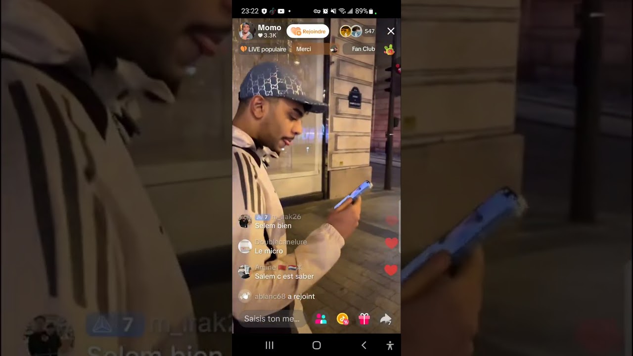 LIVE TIKTOK DE MOWMOW DANS LA STREET 