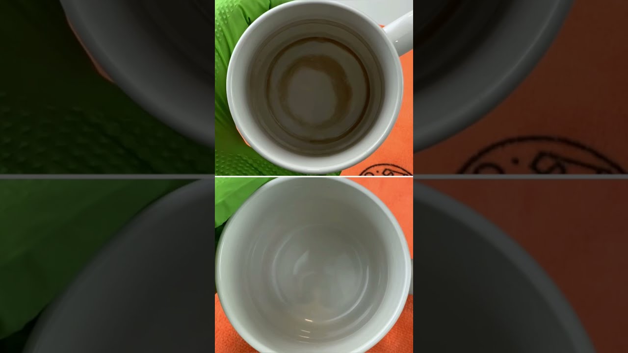 How To Remove Coffee Stains from Your Coffee Cup #shorts #cleaning