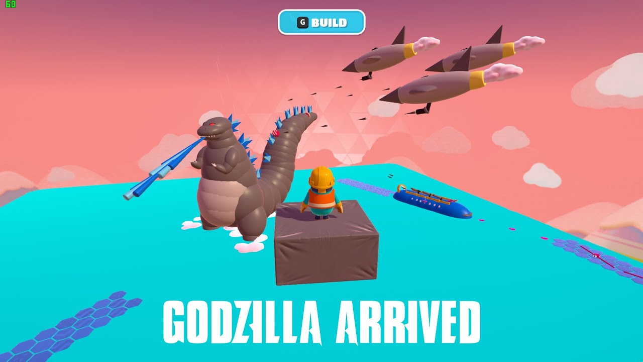 Godzilla arrives in fall guys | New Map