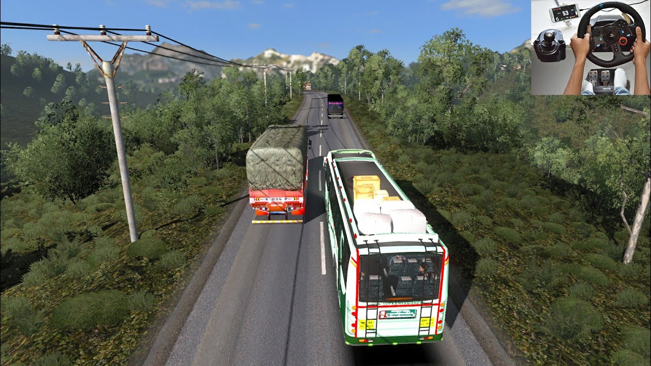 SETC Maruti bus Overtaking fail | Don't worry All passengers are safe | Euro truck simulator 2 bus