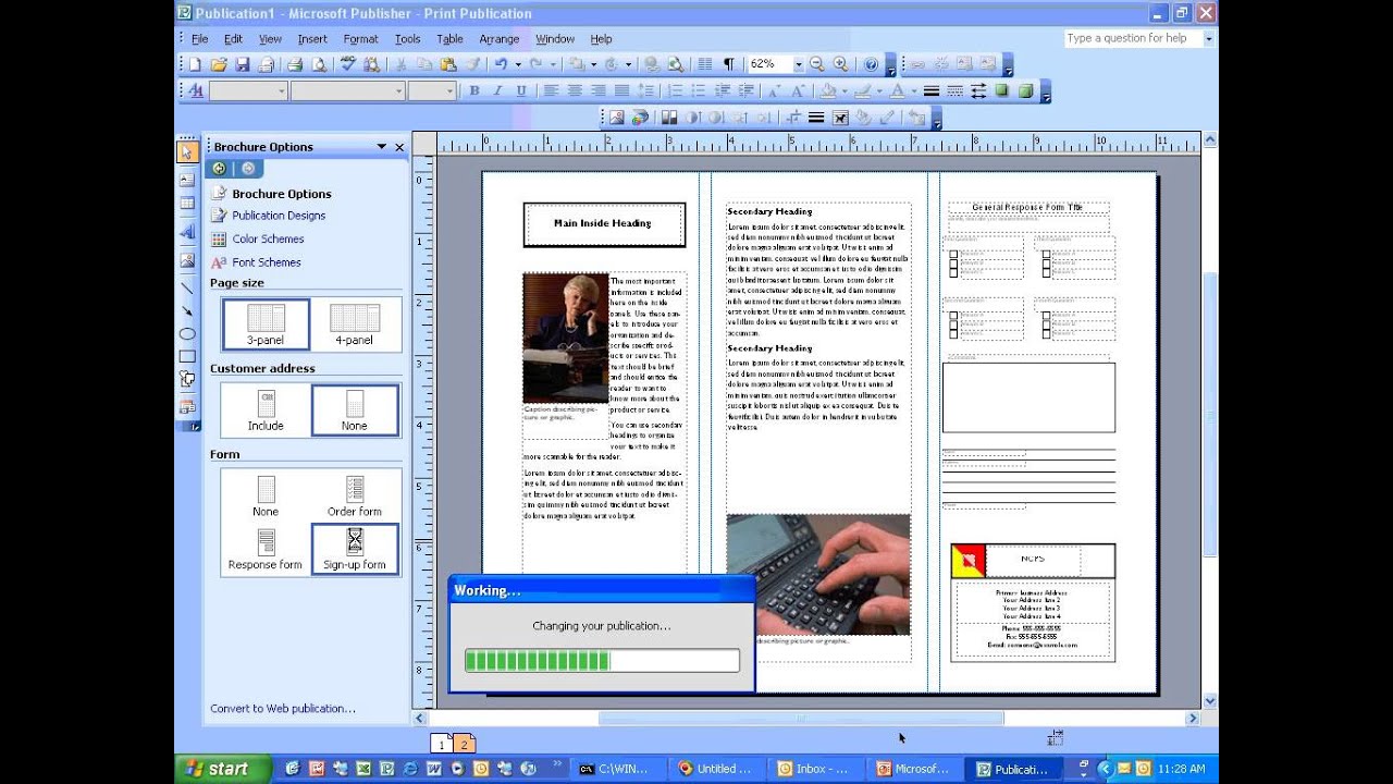 Publisher brochure tutorial