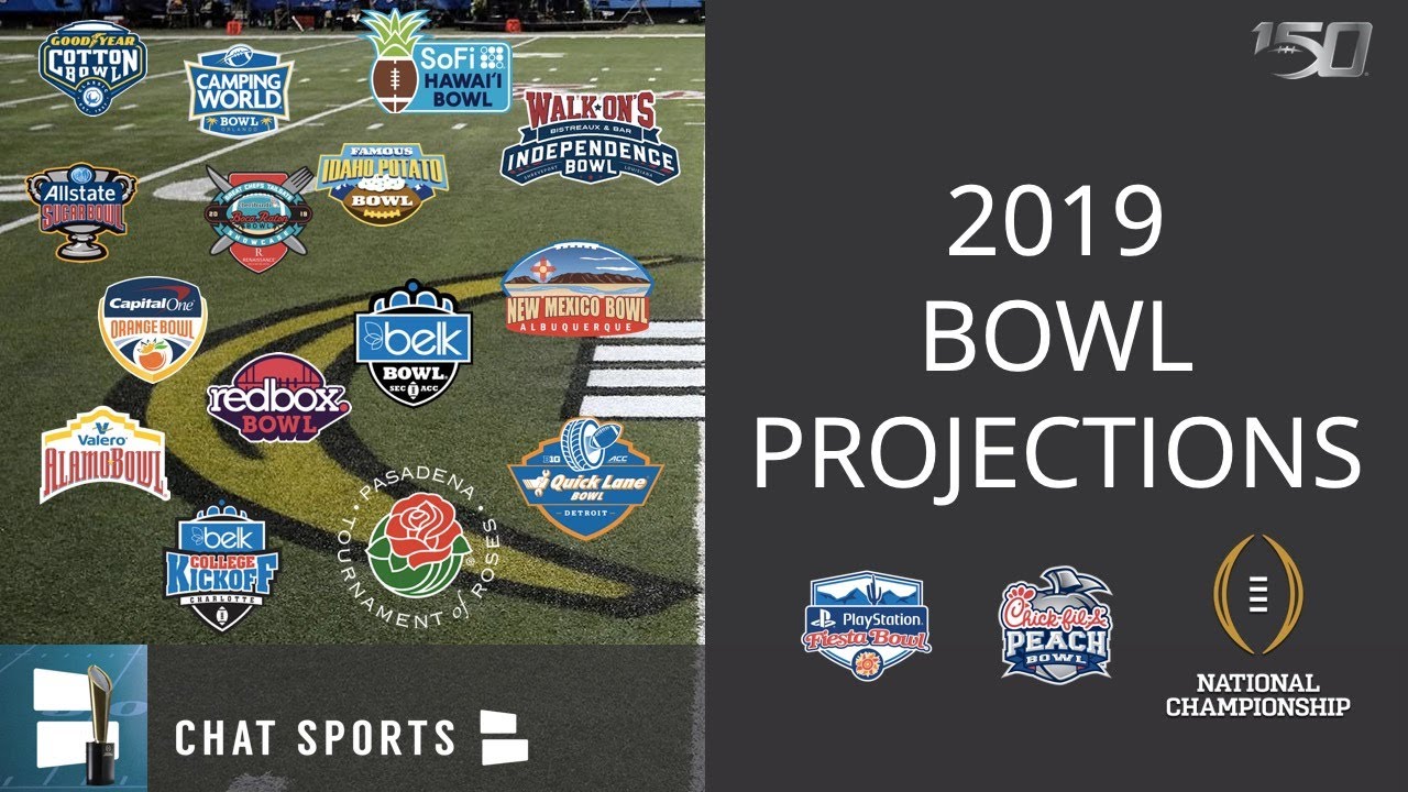 College Football Bowl Projections For 2019: CFP Semifinals Match Ups & New Year's Six Bowl Games