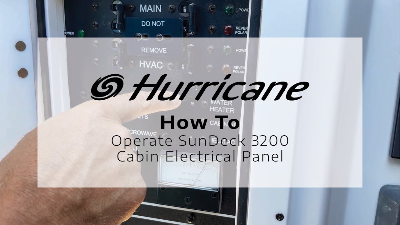 Hurricane Deck Boats | How To: SunDeck 3200 Cabin Electrical Panel