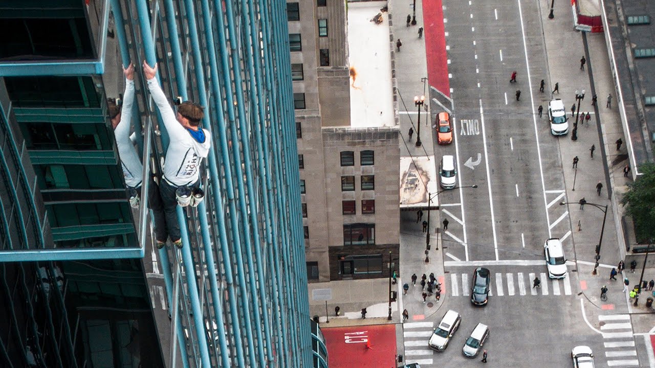 Climbing Skyscraper POV- Accenture Tower