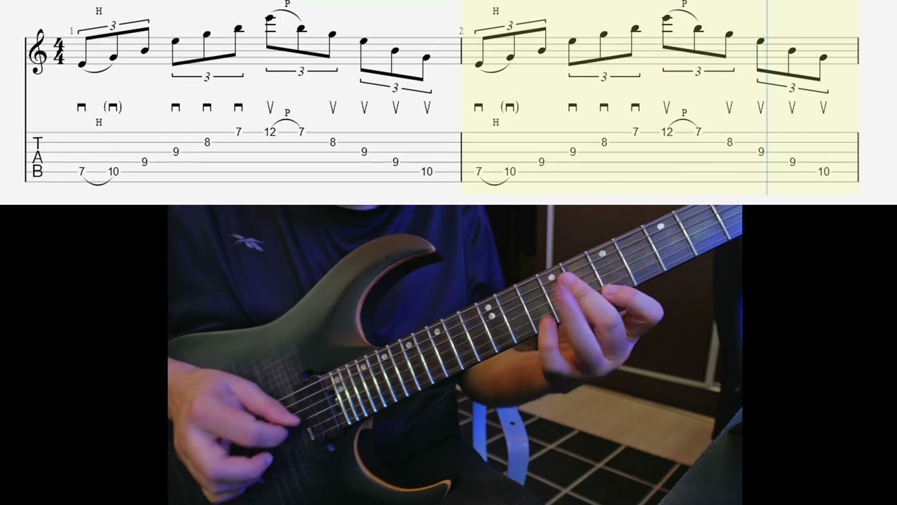 Minor Arpeggio & Scale combo technique workout with tabs | Guitar technique Tutorial