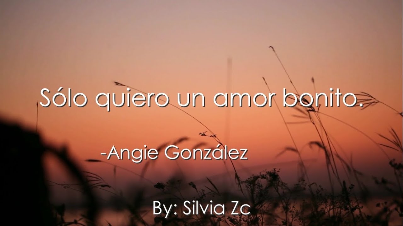 Quiero Un Amor Bonito (Letras y Poesía)