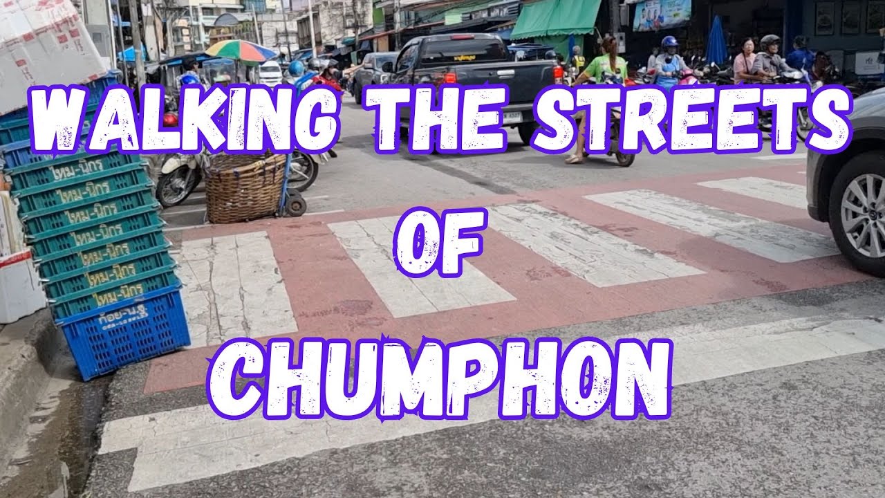 Walking the streets in Chumphon, Thailand