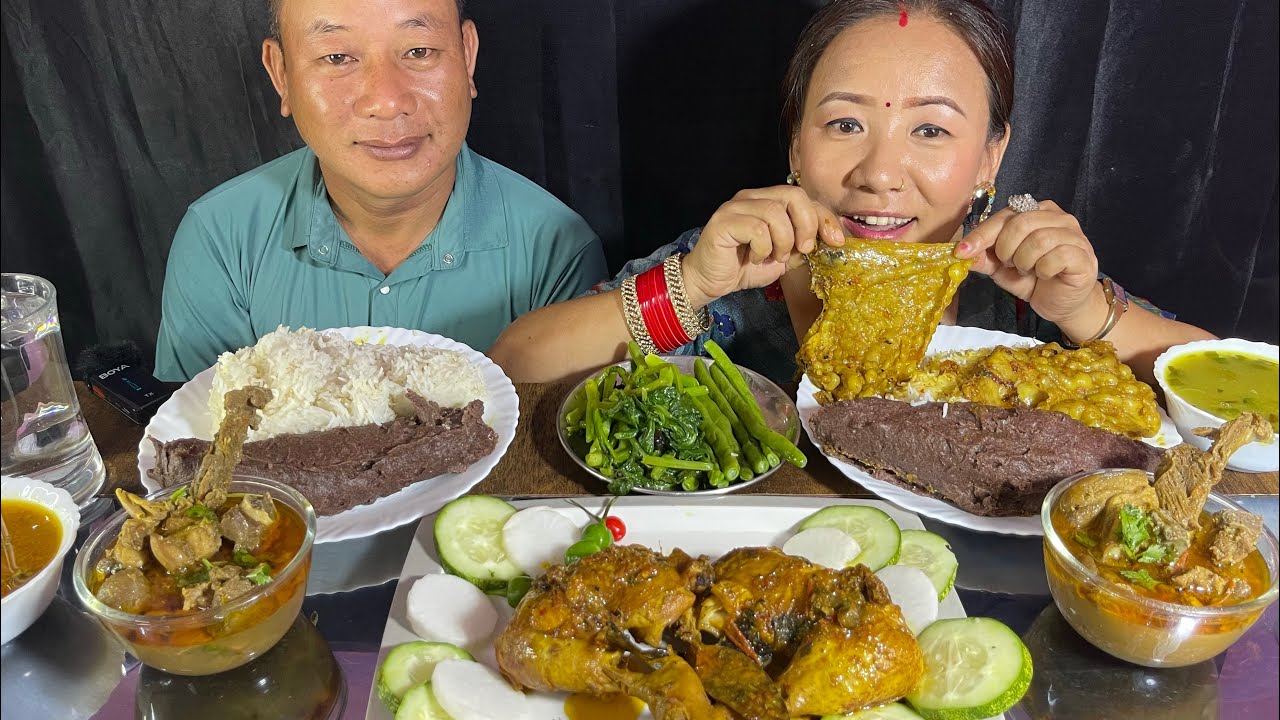 कोदोको ढिडो,खसिको मासु,जालि बोसो,|| Chicken🍗|| Mutton Curry || Dhido Dal Bhat Salad|| Nepali Mukbang