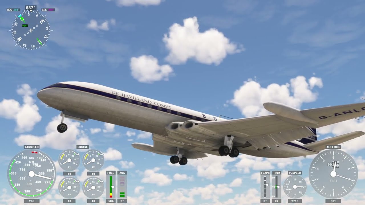 de Havilland Comet 3 KEWR to KJFK MSFS2020 Microsoft Flight Simulator 2020
