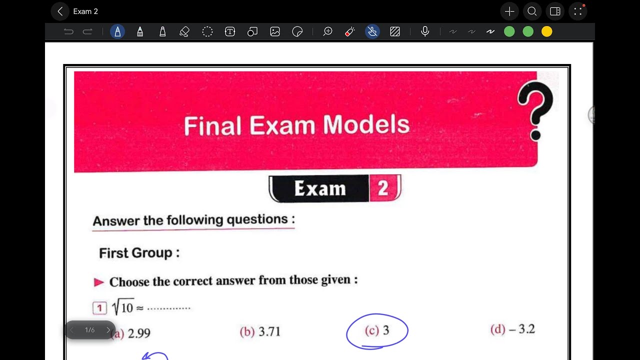Middle 2 Revision Final Exam 2