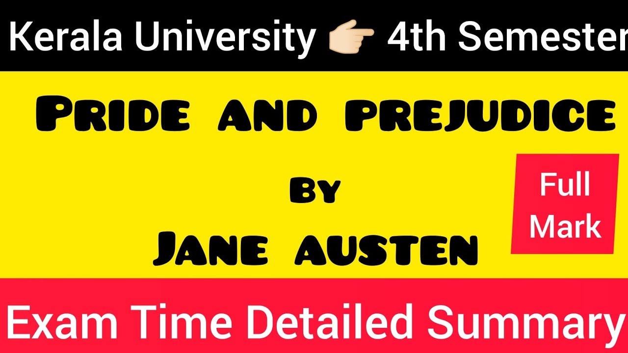 PRIDE AND PREJUDICE  by  Jane Austen #SUMMARY #MALAYALAM 💯 #keralauniversity | BRITISH LITERATURE