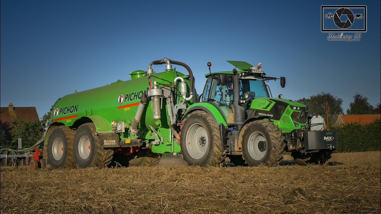 Enfouissage de lisier avec un ensemble tout vert🟢 | Deutz 6185 & Pichon 20700L