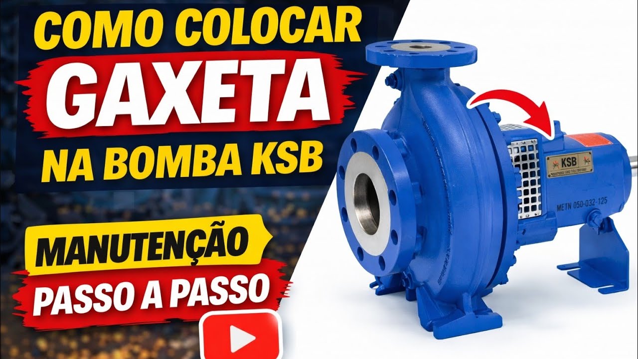 Troca de gaxeta da bomba KSB na pr&aacute;tica!