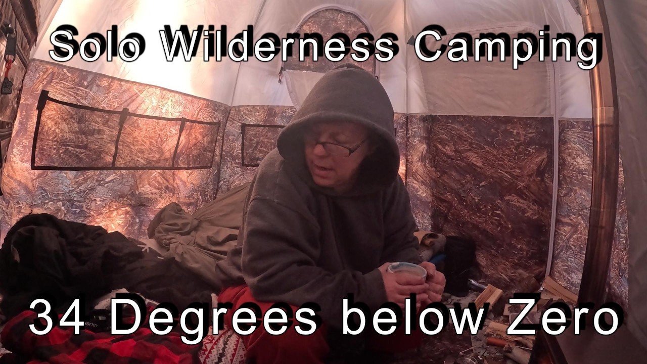 Alaska Solo Winter Camping at 34 Below Zero