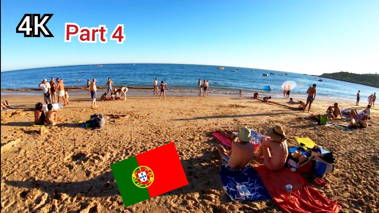 ⁴ᴷ Sunset walk 🇵🇹 Albufeira : beach and bars, Algarve, Portugal (part 4) 4K