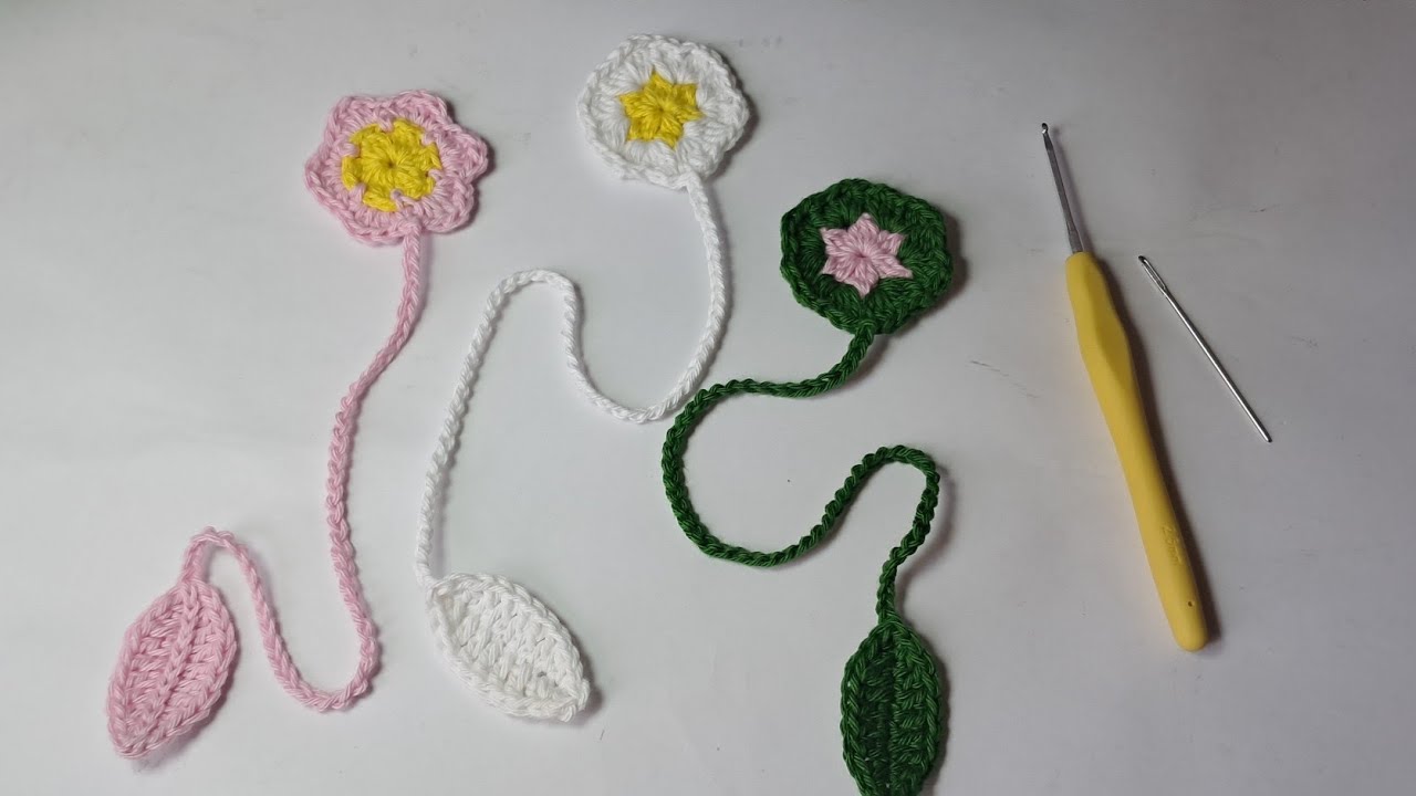 How to crochet book mark💖:easy tutorial for beginners 