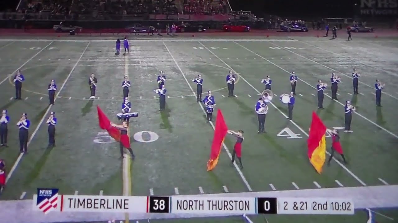 North Thurston Marching Band performs at half of Timberline game, 10/10/25
