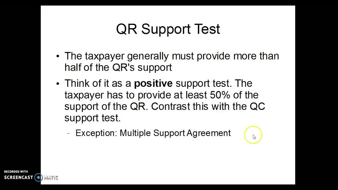 Qualifying Relative - How to claim a dependent