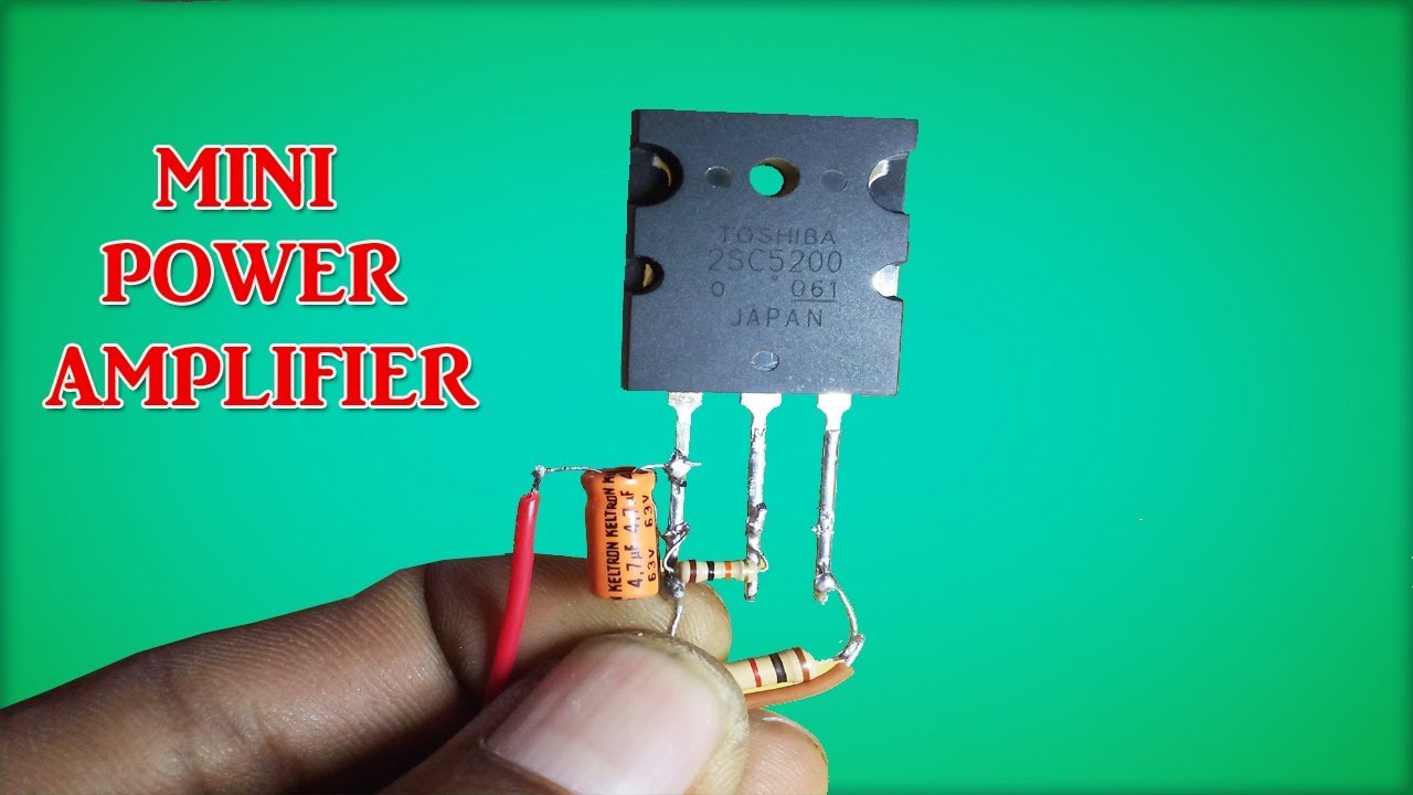Mini power audio amplifier circuit using transistor