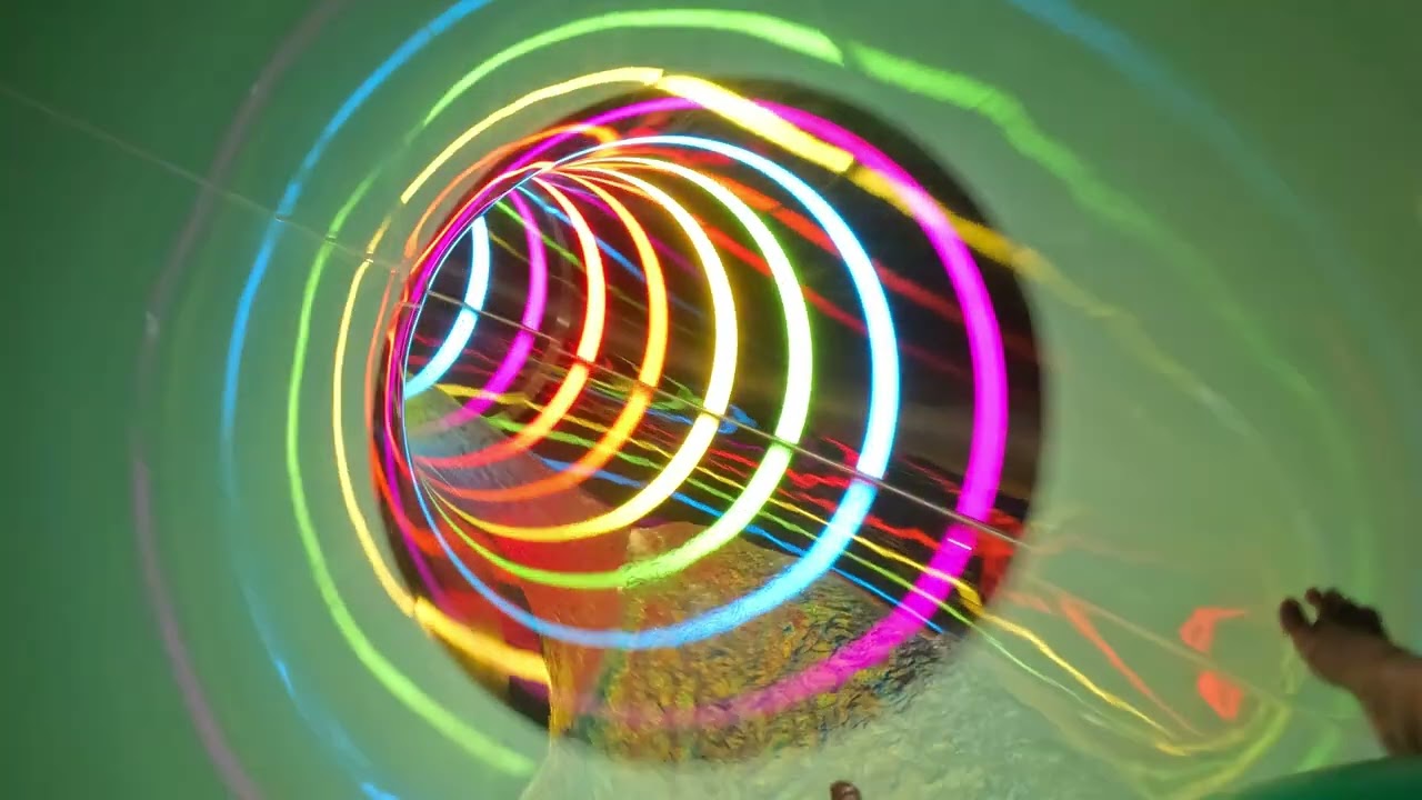 the drop led waterslide at waterbom bali 🇮🇩