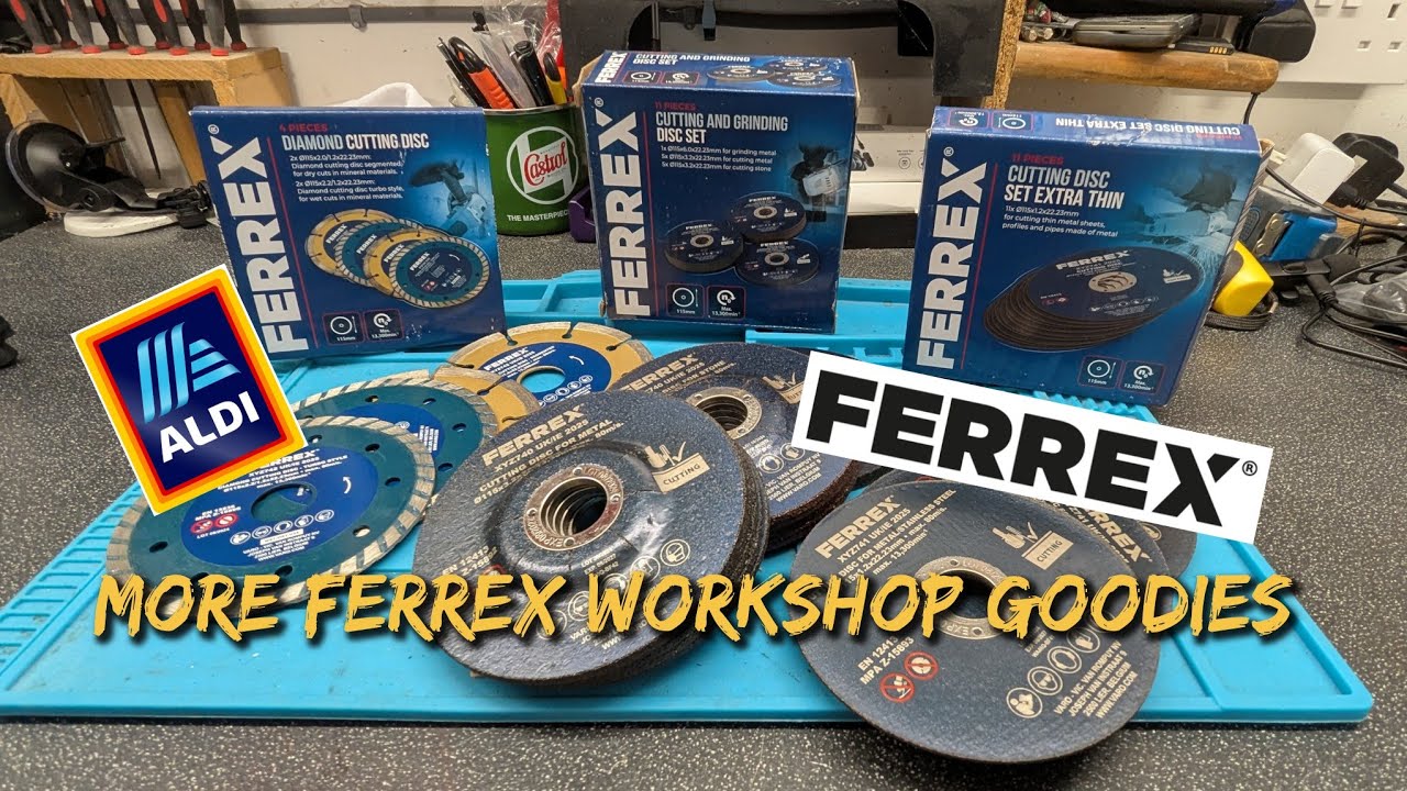 Latest Ferrex pick ups, angle grinder discs, workshop 