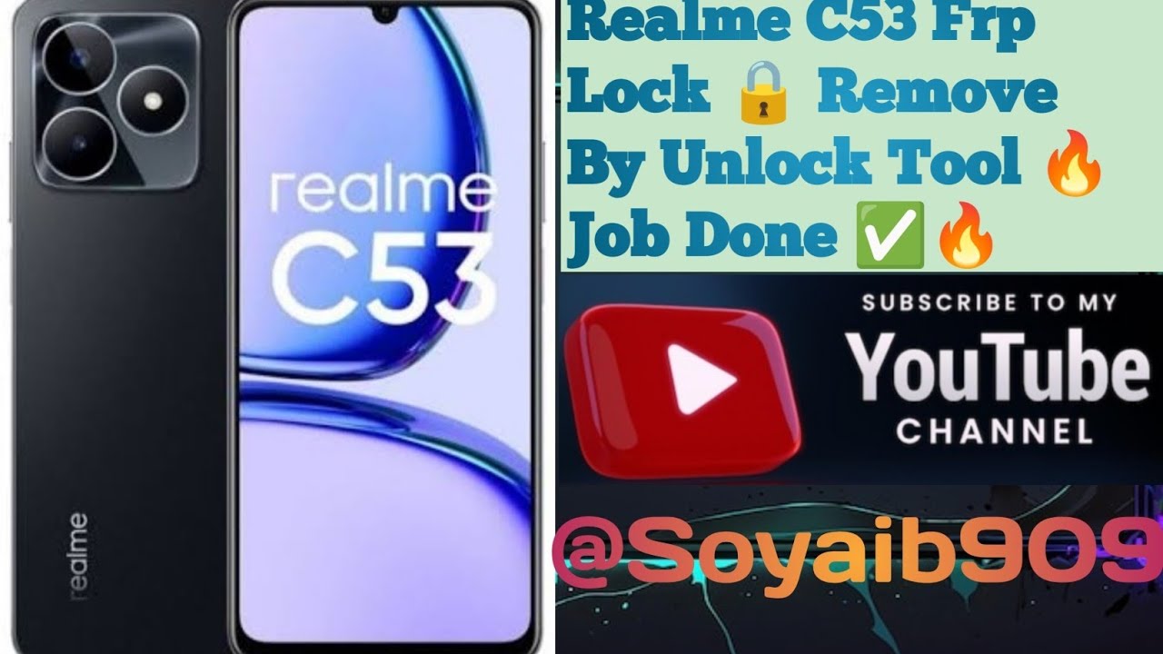 Realme C53 Frp Lock 📱 Flashing And Frp Lock Remove By Unlock Tool 🔥 Job Done ✅🔥2025
