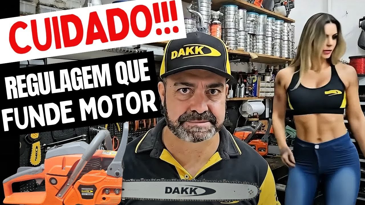Como regular MOTOSSERRA quando ao virar de lado a máquina morre. Regular o carburador da motosserra