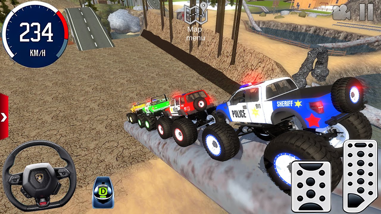 Juegos De Carros - Police Monster Truck Racing Offroad Simulator #2 - Android / IOS GamePlays 2025