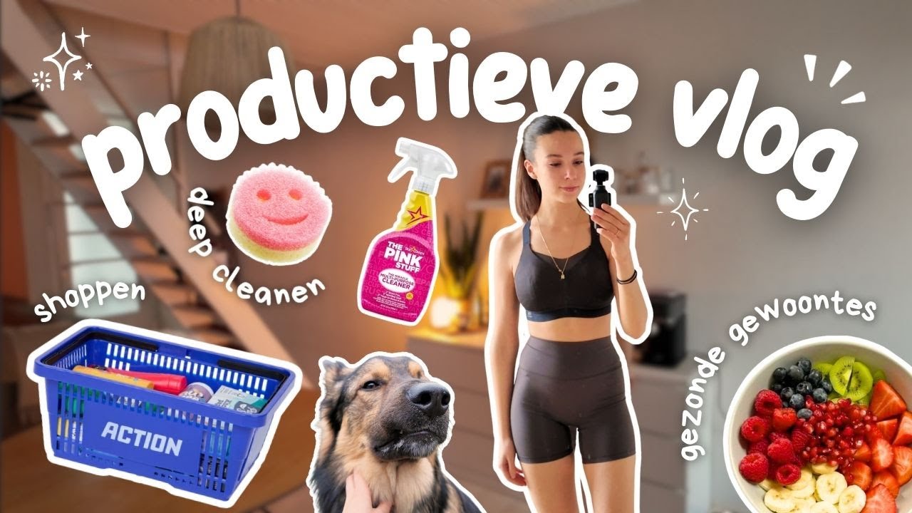 Productieve vlog 🌸 gezonde gewoontes, deep cleaning, shoppen