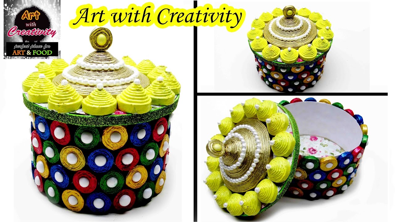 DIY How to Make a Basket from Recycled Newspaper | Handmade Basket | Art with Creativity 103