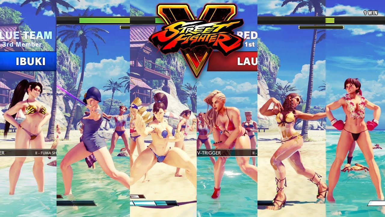 Street Fighter V AE Chun Li/Falke/Ibuki vs Laura/Karin/Sakura PC Mod