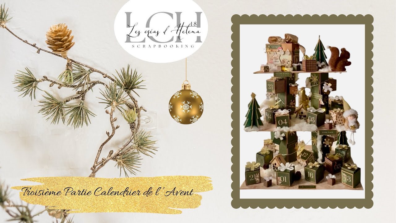 🎅🏼🎄 TUTO 3 SCRAP CALENDRIER DE L’AVENT 🎄🎅🏻