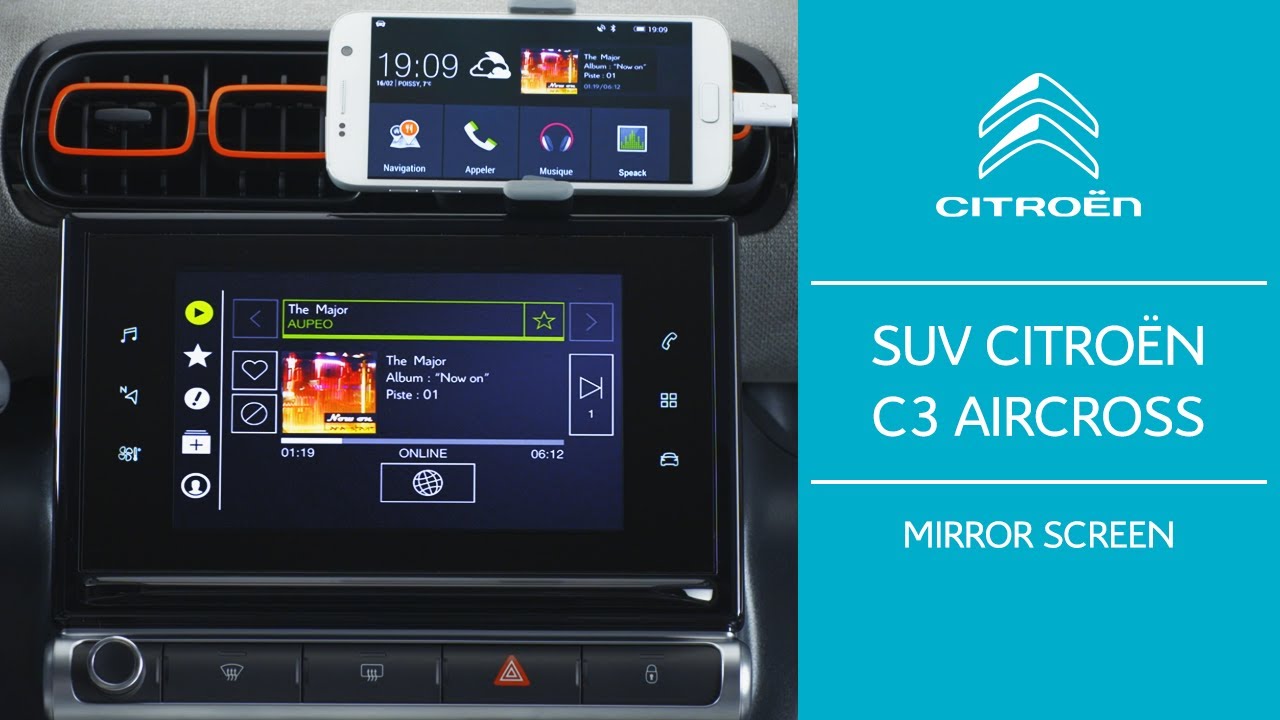 SUV Citroën C3 Aircross: Mirror Screen