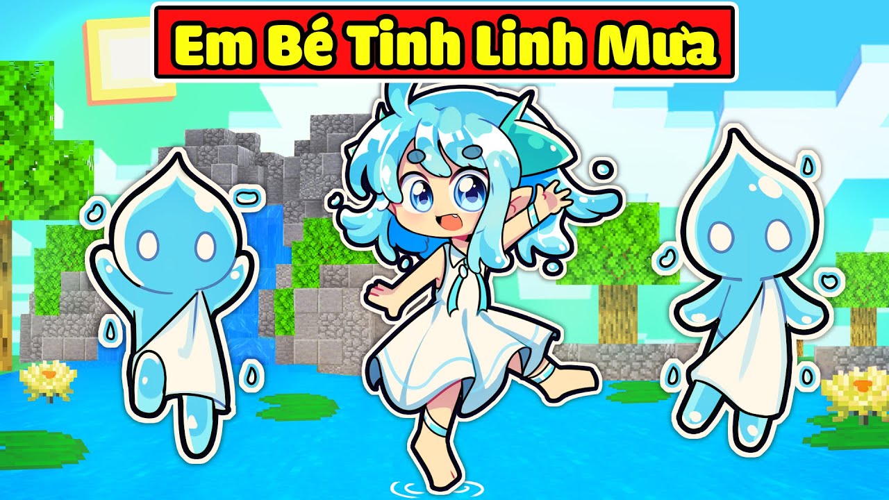 YUMMIE EM BÉ TINH LINH MƯA BẢO VỆ HIHA TRONG MINECRAFT*TINH LINH MƯA YUMMIE 💦🌝