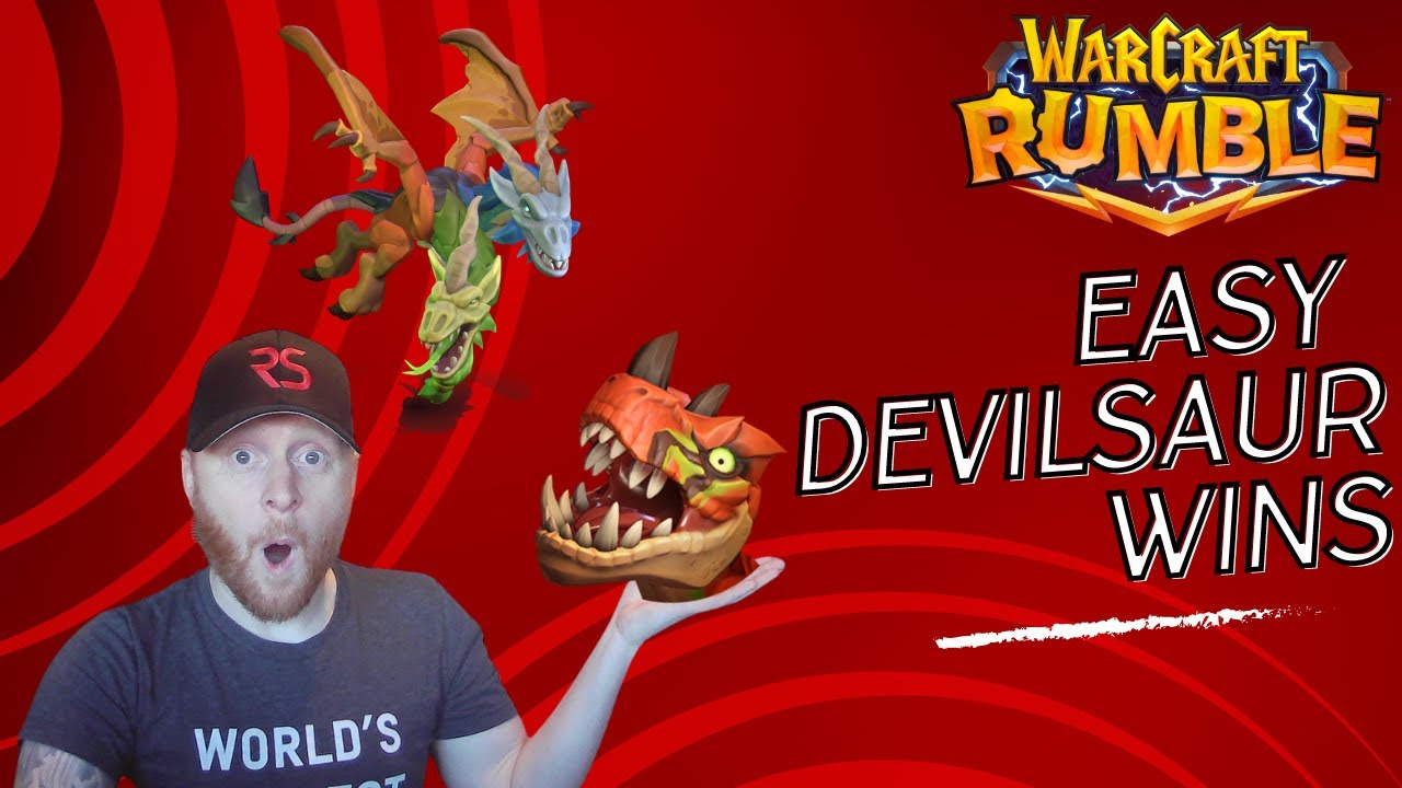 BEST under-levelled tactic to EASILY BEAT Warcraft Rumble Devilsaur Queen ✨ Gameplay Strategy