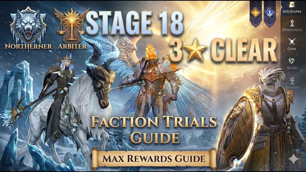 Basic Faction Trials Stage 18 3* Clear Guide