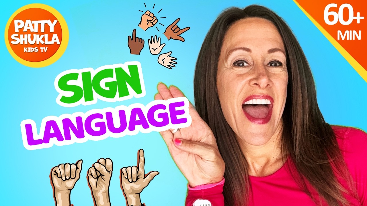 Learn Sign Language for Kids 🤟🏻 | ASL, Communication & Singalong Learning Kids Songs by Patty Shukla