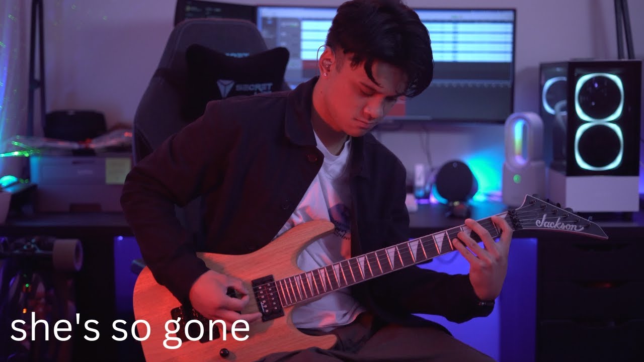 she's so gone - naomi scott (detuned guitar cover - 4K)
