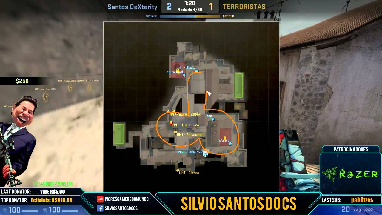Silv&atilde;o dando dicas de posicionamento estrat&eacute;gico -  CSGO